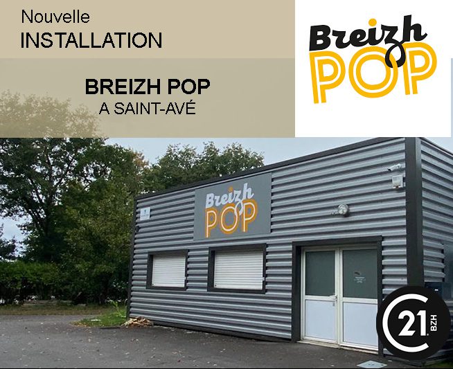 CENTURY 21 BZH VANNES VENTE LOCATION BUREAU ENTREPOT LOCAL D'ACTIVITE LOCAL COMMERCIAL BREIZH POP