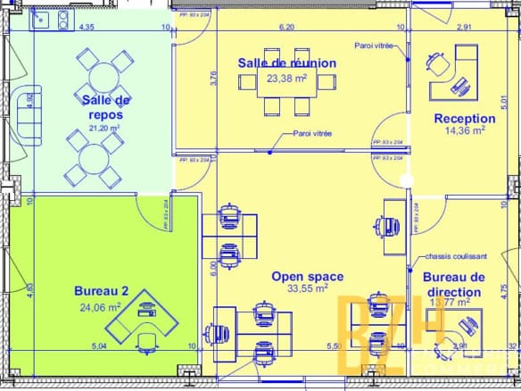 A LOUER – BUREAUX 130 m² – SECTEUR LORIENT