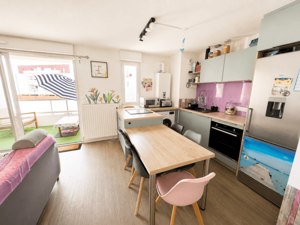 Appartement Plescop 2 pièce(s) 47.09 m² – ascenseur – terrasse et parking