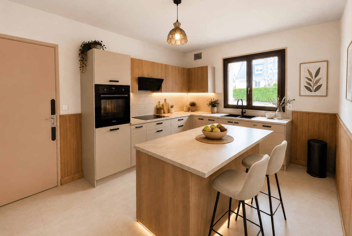 Maison Vannes Ouest – 3 chambres – jardin – garage -102 m²