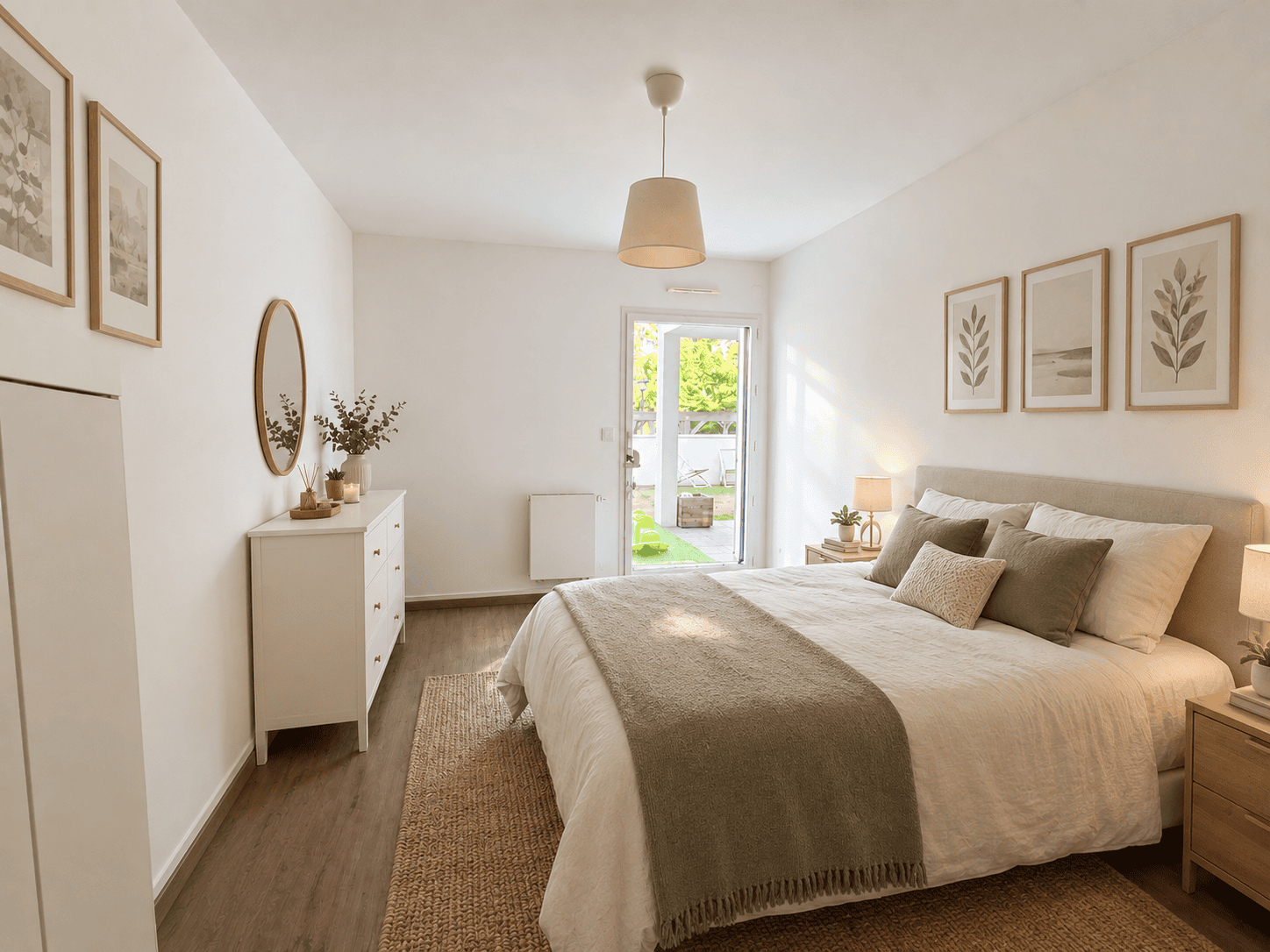 chambre parentale Appartement Vannes de 61.84 m² rez de jardin – 2 chambres – garage