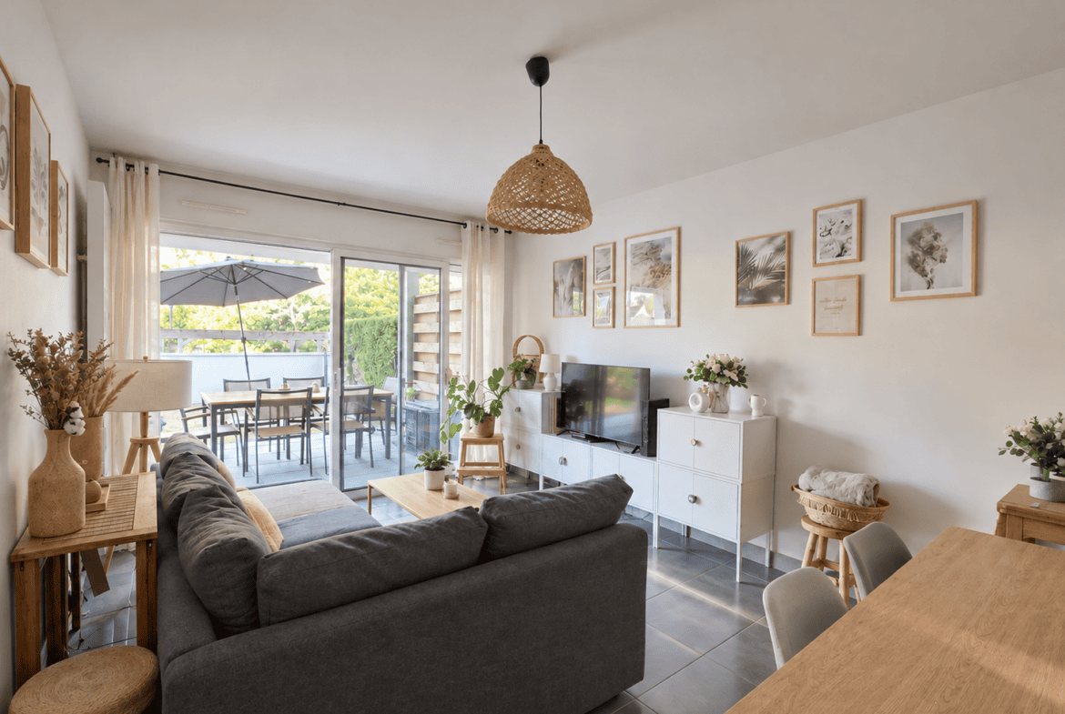 Appartement Vannes de 61.84 m² rez de jardin – 2 chambres – garage